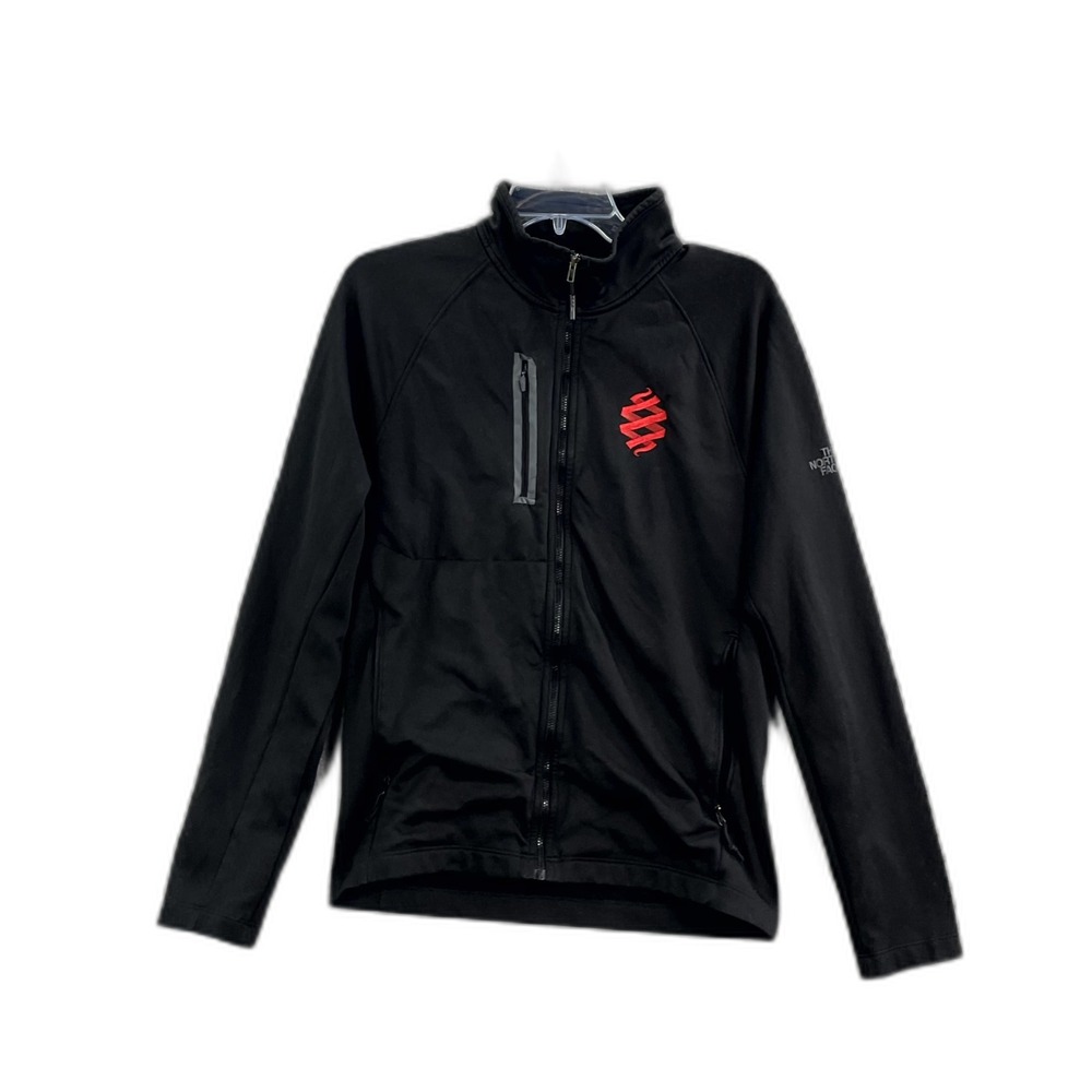 The North Face Jacket Mens‎ S Black Ful Zip Raglan Sleeve Mock Neck Performance